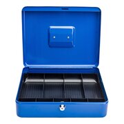  Ящик для денег BRAUBERG 290336 90х240х300мм, ключевой замок, синий 