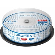  Диск CD-R CROMEX 513776, 700Mb, 52x, Cake Box (упаковка на шпиле) 25шт 