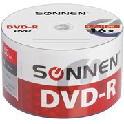  Диск DVD-R SONNEN 512574, 4,7Gb 16x Bulk (термоусадка без шпиля) 50шт 