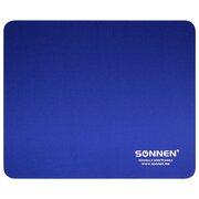  Коврик для мыши Sonnen 513308 Blue, резина + ткань, 220х180х3мм 