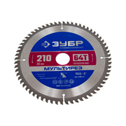  Пильный диск Зубр 36907-210-30-64_z01 по алюминию, пластику, ЛДСП, 210мм, 1.8мм, 30мм 