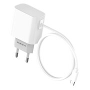  СЗУ Maxvi CHL-240M 2.4A, with microUSB cable, white 