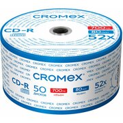  Диск CD-R CROMEX 513773, 700Mb, 52x, Bulk (термоусадка без шпиля) 50шт 
