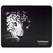  Коврик для мыши Sonnen 513314 Leopard, резина + ткань, 220х180х3мм 