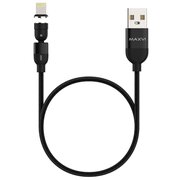  Кабель Maxvi MCm-02L black USB-A-Lightning, 2A 