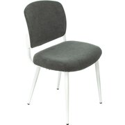 Стул Бюрократ KF-8W_2 (KF-8W/Fabric/Grey_2) серый металл белый на ножках 