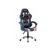  Кресло игровое CROMEX Quantum GM-155 RGB (532955) экокожа, черное/красное/серое 