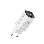  СЗУ Maxvi A402PD LED 33W, 1xUSB-A, 1xUSB-C, white 