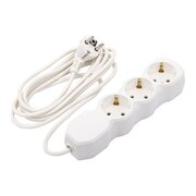  Удлинитель Радист У10-003 3 розетки, с заземлением, 10А, 3м, белый 
