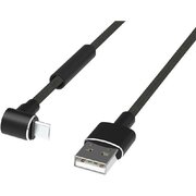  Дата-кабель Ritmix RCC-413 USB - MicroUSB 2А Угловой двустор1м тканевая опл черный 
