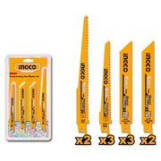  Набор полотен по дереву и металлу для сабельной пилы INGCO RSB1001 10шт 