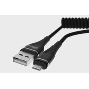  Дата-кабель Ritmix RCC-414 USB - MicroUSB 2 А, 1м, пружинный черный 