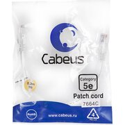  Патч-корд Cabeus PC-UTP-RJ45-Cat.5e-0.3m-WH неэкранированный, белый 