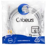  Патч-корд Cabeus PC-UTP-RJ45-Cat.6-5m-LSZH неэкранированный, серый 