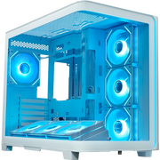  Корпус XASTRA QR600 7ARGB C10-UC (QR600-7FM12A-C10-UC-L-WH) White ATX/Aquarium/Curve Glass/Led Strip/ 7x120mm ARGB PWM FM fans/ Argb+PWM HUB 10port 