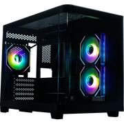  Корпус XASTRA QR500M 3ARGB C10-UC (QR500M-3FM12A-C10-UC) Black mATX/Aquarium/ 2 Curve Glass/3x120mm ARGB PWM FM fans/ Argb+PWM HUB 10port /Type-C 