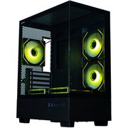  Корпус XASTRA Q400M 5ARGB-C6-UC Black (Q400M-5FM12A-C6-UC) mATX/Aquarium/Screewless/ 5x120mm ARGB PWM FM fans/Argb+PWM HUB 6port/ Type-C 