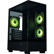  Корпус XASTRA Q400M 3ARGB-C6-UC Black (Q400M-3FM12A-C6-UC) mATX/Aquarium/Screewless/ 3x120mm ARGB PWM FM fans/Argb+PWM HUB 6port/ Type-C 