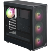  Корпус 1STPLAYER AU8 ARGB Black (AU8-BK-4FE7-14) / E-ATX / 4x140mm ARGB fans 