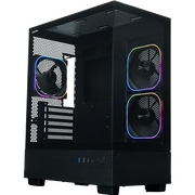  Корпус XASTRA Q400M 3ARGB-FG-C6-UC Black (Q400M-3FG12A-C6-UC) mATX/Aquarium/Screewless/ 3x120mm ARGB PWM FG fans/Argb+PWM HUB 6port/ Type-C 