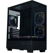  Корпус XASTRA Q400M 5ARGB-FG-C6-UC Black (Q400M-5FG12A-C6-UC) mATX/Aquarium/Screewless/ 5x120mm ARGB PWM FG fans/Argb+PWM HUB 6port/ Type-C 