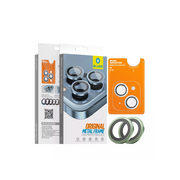  Стекло для iPhone BlueO 15/15 Plus, Camera lens Armor metal 2шт (+installer) Green 