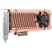  Плата расширения QNAP QM2-2P-344A 2 x M.2 22110 or 2280 PCIe (Gen3 x4) NVMe SSD slots, Low-profile flat and Full-height brackets included. 