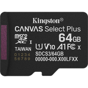  Карта памяти Kingston Canvas Select Plus Gen3 SDCS3/64GBSP micro SDXC 64GB, 100MB/s A1, без адаптера 