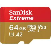  Карта памяти SanDisk Extreme microSDXC 64GB (SDSQXAH-064G-GN6MA) Class 10, UHS-I, W80, R 170 МБ/с 