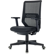  Кресло Бюрократ MC-611N/B/MAT-B черный TW SQU BL сетка/ткань крестов. пластик 