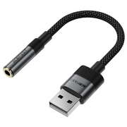  Переходник ACEFAST J13 USB-A to 3.5mm audio converter Black 
