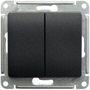  Переключатель Systeme electric Glossa GSL000765 двухклавишный схема 6 антрацит в рамку 