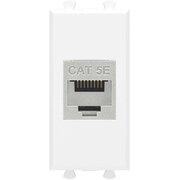  Компьютерная розетка DKC Avanti 4400761 RJ-45 без шторки модульная кат.5е экранированная Белое облако 1 модуль 