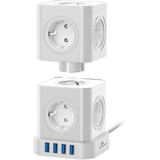  Сетевой фильтр Cablexpert TWR-9-U4-W-2 Tower 9р, 16А, 4хUSB, 3.1А, 2м, ур.защиты 4+, белый, коробка 