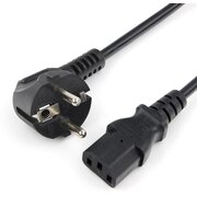  Кабель питания PowerCube RPC-186BLPRO1.8 Schuko(евровилка) IEC 320 C13, длина 1.8 м, сечение 3x0.75, 10А, медь+ ПВХ, с заземлением, Россия, черный 