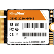  SSD KingDian G33 (G33 NVME M.2-1TB) 1Tb, M.2 2230, PCI-E 3.0 x4, 1960/1650MBs, NVMe, 600TBW 
