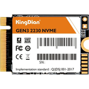  SSD KingDian G33 (G33 NVME M.2-512GB) 512Gb, M.2 2230, PCI-E 3.0 x4, 1730/1300MBs, NVMe, 300TBW 
