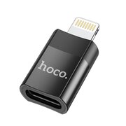  Дата-кабель Hoco UA17 iP Male to Type-C female USB2.0 adapter black 