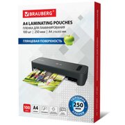  Пленки-заготовки для ламинирования BRAUBERG 530897 А4 250мкм 100шт 