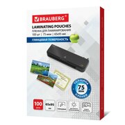  Пленки-заготовки для ламинирования BRAUBERG 531791 (65х95мм) 75мкм 100шт 