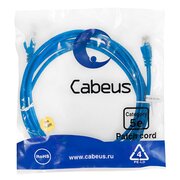  Патч-корд Cabeus PC-UTP-RJ45-Cat.5e-3m-BL-LSZH неэкранированный, синий 