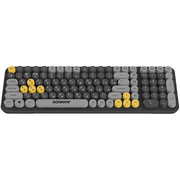  Клавиатура беспроводная SONNEN K303BY (513952) черная/серая/желтая 