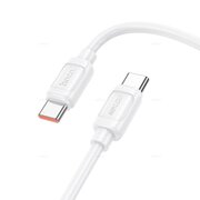  Дата-кабель HOCO X115 Surpass 240W fast charging data cable Type-c to Type-c White 