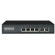  Коммутатор неуправляемый Osnovo SW-20600/D (L2) 6x100Мбит/с 4PoE 87W 