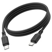  Дата-кабель Hoco X90 Cool 60W silicone charging data cable for type-c to type-c Black 