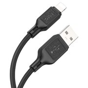  Дата-кабель Hoco X90 Cool silicone charging data cable for ip Black 