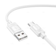  Дата-кабель HOCO X122 Benefit silicone charging data cable Type-c (Packaged) White 