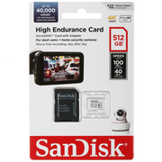 Карта памяти SanDisk Endurance SDSQQNR-512G-GN6IA microSDXC 512GB Class 10, UHS-I, W40, R 100 МБ/с 