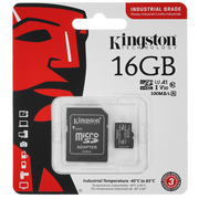  Карта памяти Kingston SDCIT2/16GB microSDHC 16Gb Class10 Industrial Temperature Class UHS-I с адаптером 