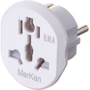  Переходник универсальный на европейскую вилку MerKan 16А (OEM) белый 